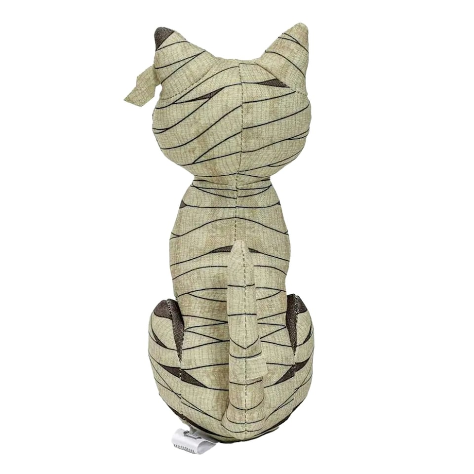 image 1 of Beetlejuice Phunny Mummified Cat Plush Toy - Brown - One Size