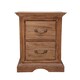 image 2 of Lyon French Sleigh Weathered Bedside Table - Teak - L40 x W50 x H60 cm