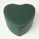 image 2 of Homescapes Arundel Heart-Shaped Velvet Footstool with Storage, Emerald
