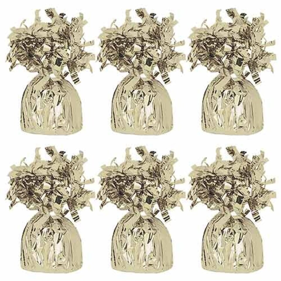 Gold Foil Balloon Weights - Pack of 6