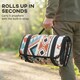 image 5 of Outsunny Picnic Blanket, 200x200CM Beach Blanket Outdoor Picnic Mat | Multi | Multi-coloured tribal geometric | 200 x 200 x 1 cm