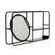 image 4 of Fine Decor FA3722W Edwin Shelving and Organiser Mirror, Black Black