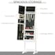 image 3 of HOMCOM Freestanding LED Mirrored Jewelry Cabinet Warm White