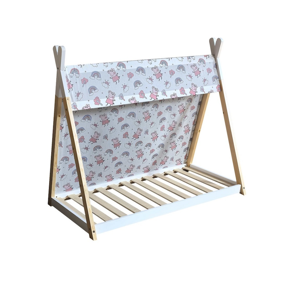 image 1 of Peppa Pig Toddler House Bed - Wood - L144 x W91 x H130 cm - White