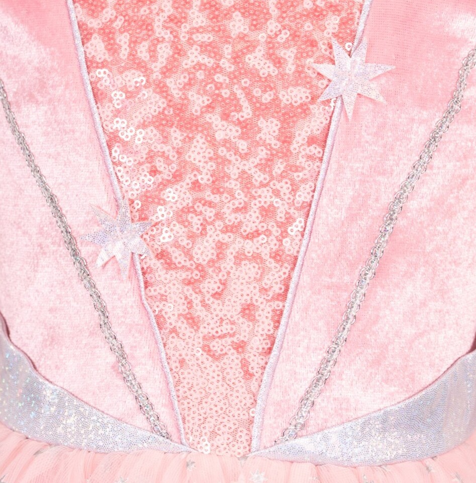image 1 of Pink Good Fairy With Tiara & Wand Girls Kids Costume - Fancy Dress, Parties, and Role Play - Ages 4-10 | Pink | Pink | 4-6 years