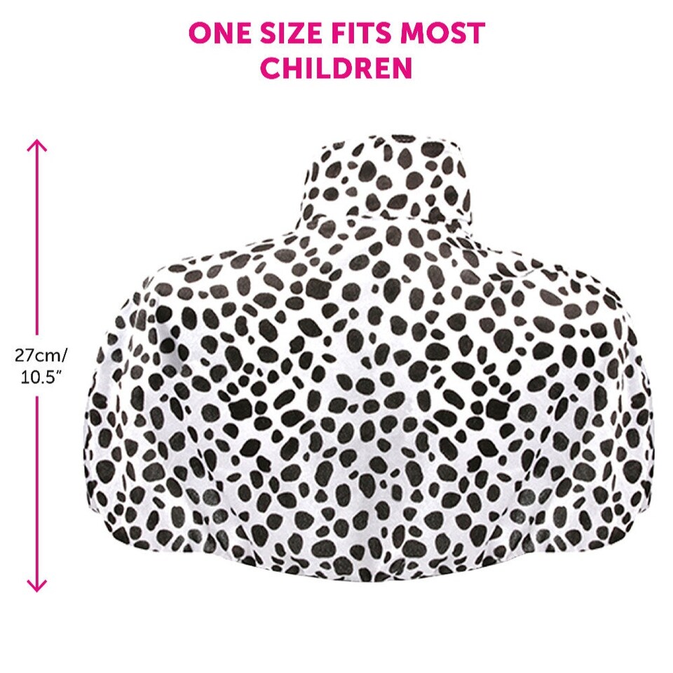 image 1 of Childs Dalmatian Print Cape Black | One Size