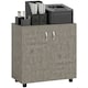 image 1 of Vinsetto 2-Tier Locking Filing Cabinet Office Storage Cabinet, Grey