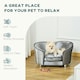 image 3 of PawHut Dog Sofa Pet Chair, Kitten Bed Couch w/ Wooden Frame, Removable Cushion
