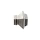 image 2 of 35mm Fixed Length Metal Curtain Pole Set Satin Silver Aztec Finial 300cm | Silver | Silver
