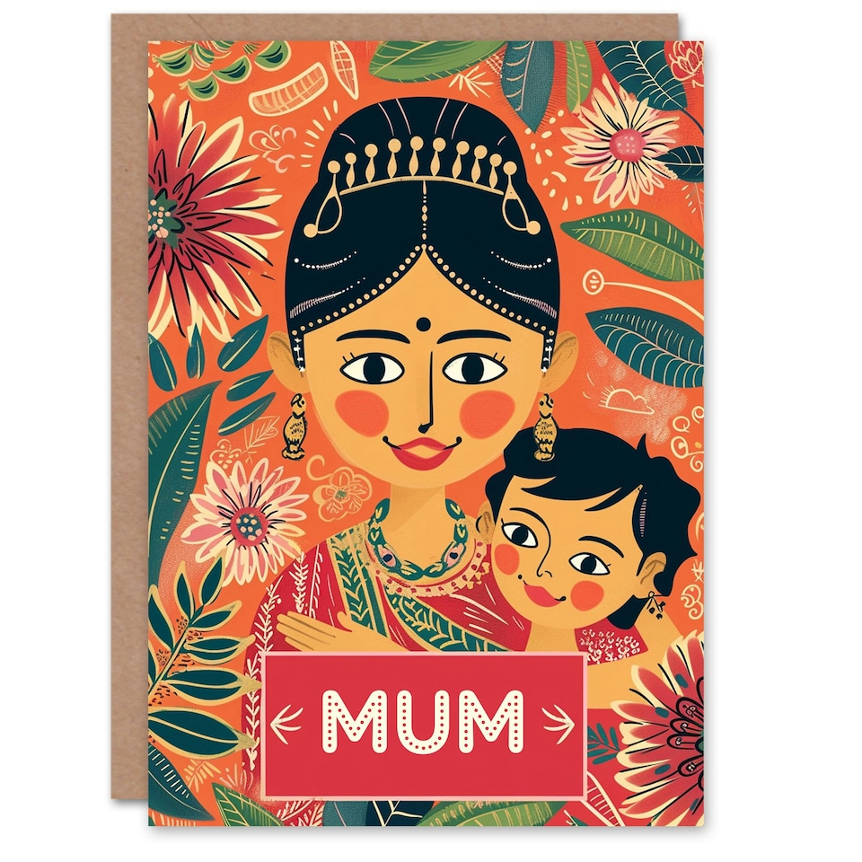 image 1 of Mothers Day Card Hug Toddler Mum Card