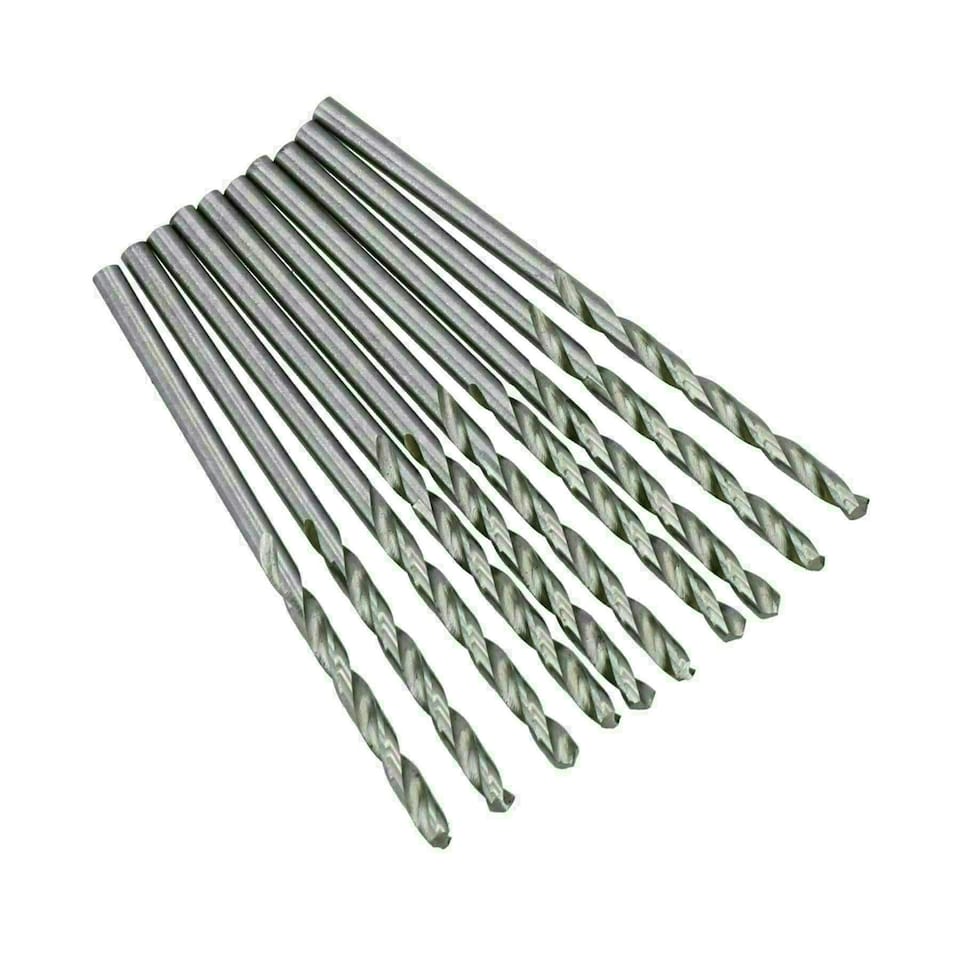image 1 of 1.5mm Metric HSS Drill Bits for Metal Wood Plastics Model Making Drill 10pk