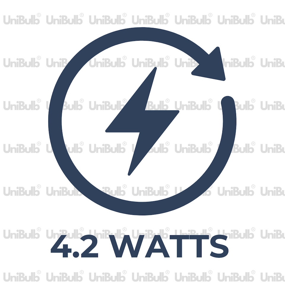 image 1 of UniBulb LED Golf Ball E14 470lm 4.2W 3000K (Warm White) Light Bulb - Pack of 1 | White | Warm White | 1