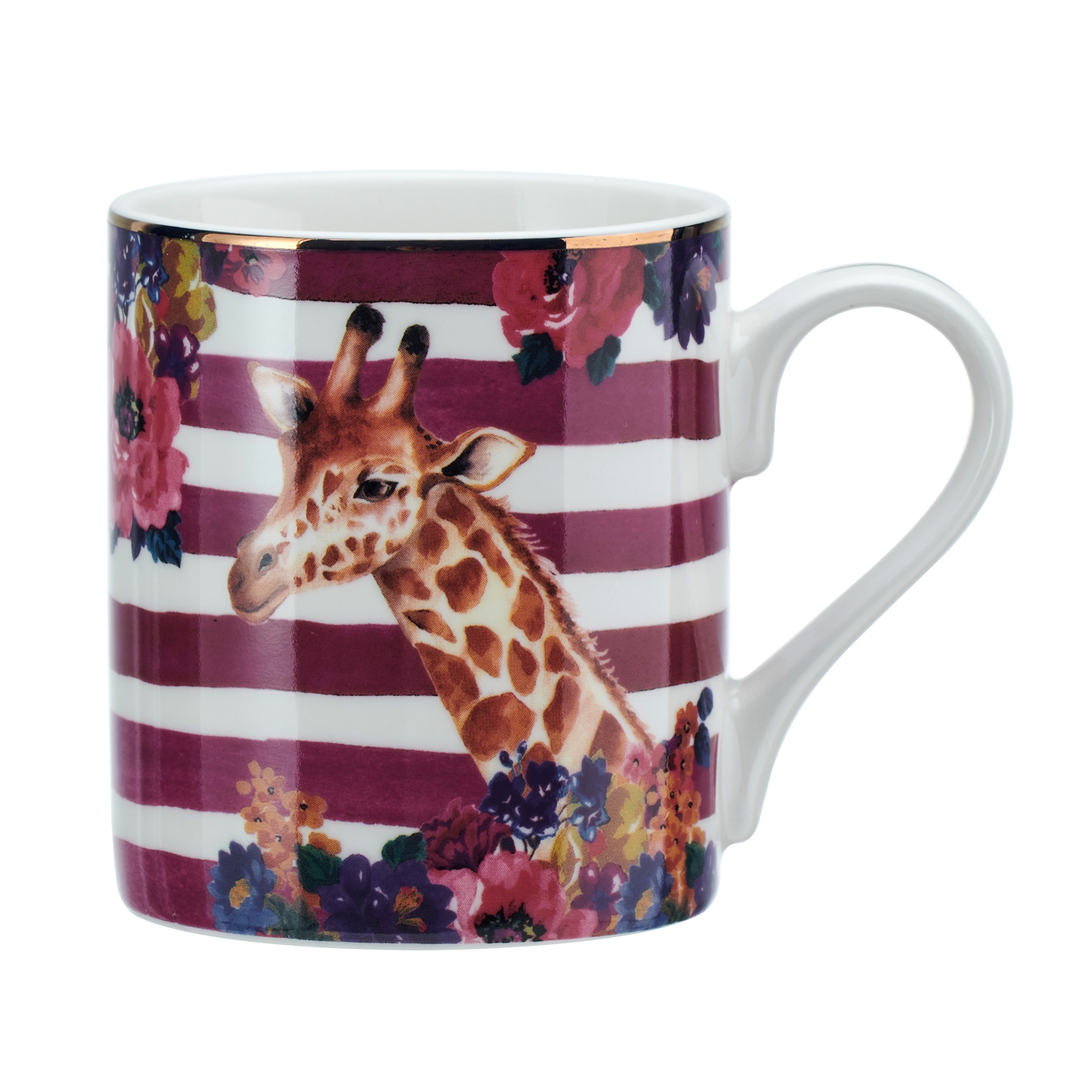 Mikasa Wild at Heart Giraffe Print Porcelain Mug, 280ml Multi