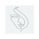 image 1 of Line Face drawing Designer Splash Back | White