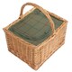 image 3 of Wicker Butchers Basket with Zipped Cooler Bag