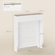 image 3 of HOMCOM Radiator Cover with Flip Drawer, Modern Cross Pattern MDF Cabinet Heater Cover with Top Shelf for Living Room, Bedroom, Hallway, 78W x 19D x 95.5H cm, White | White