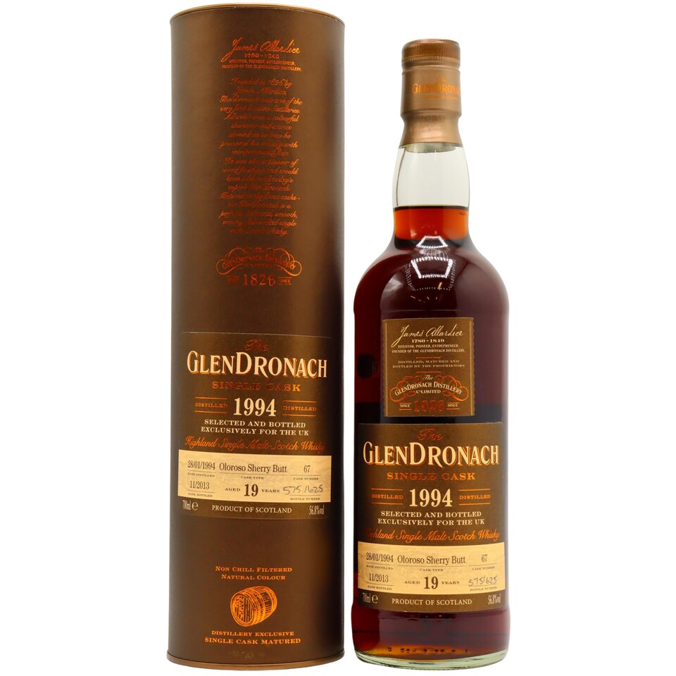 Glendronach - Single Cask No. 67 1994 19 year old Whisky (UK Exclusive)
