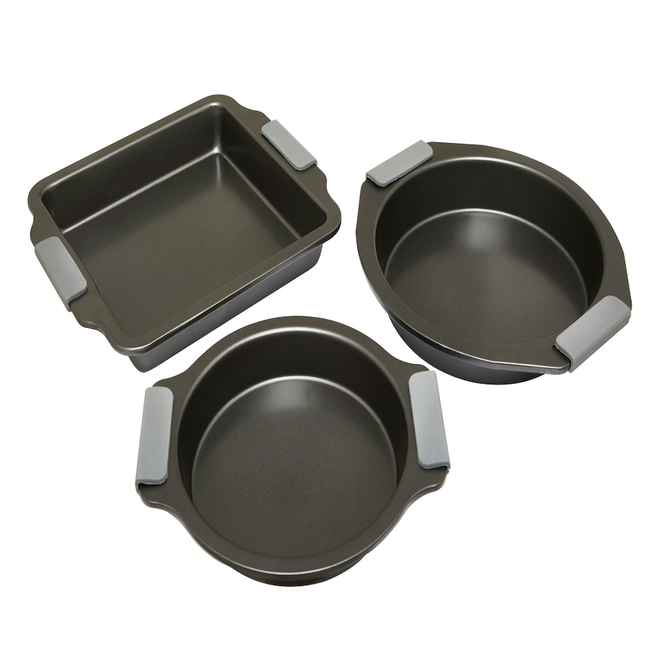 image 1 of Interiors by Premier Baking Dish Set Of 3, Durable Carbon Steel Bakeware For Roasting & Baking, Non-Stick Oven Safe Dishes