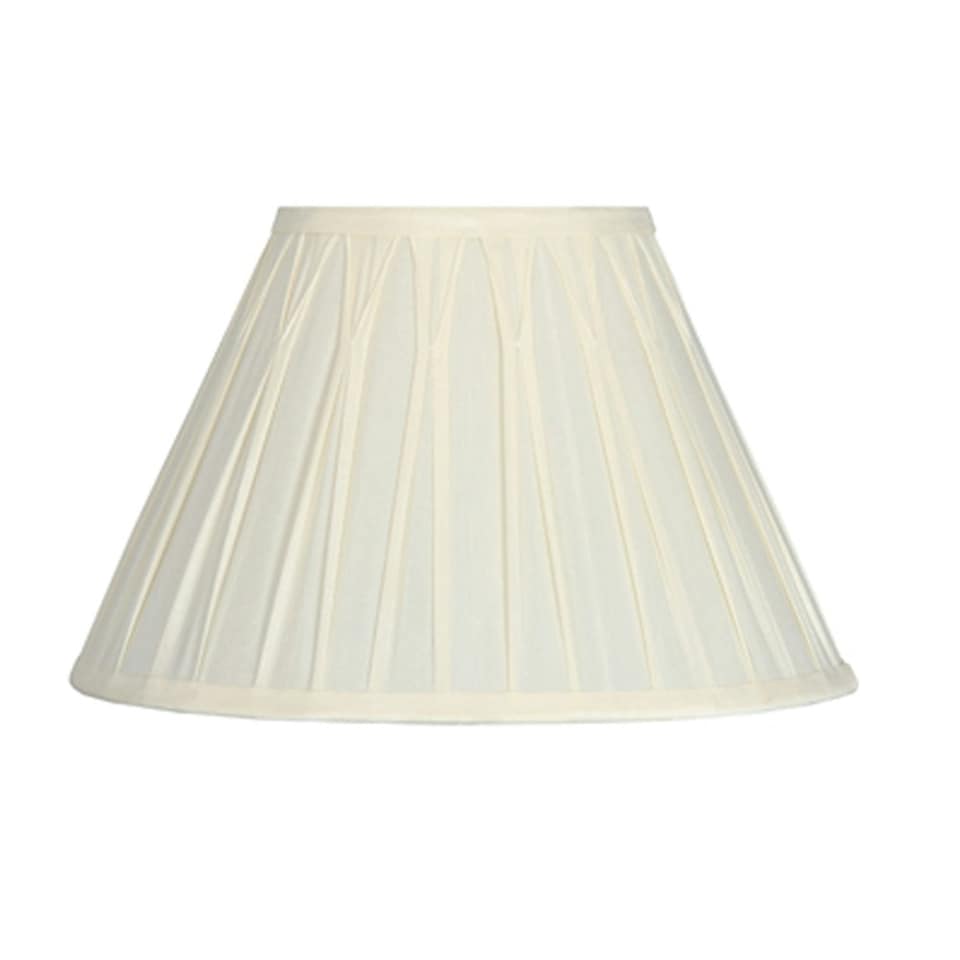 image 1 of 15cm Ivory Poly Silk Pleated Lampshade For Table Lamps