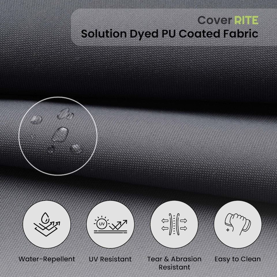 image 1 of Cover Rite Comfortable Rectangle Lounge Chair Cushion Pack of 2, back cushion 22.5 in W x 28 in H x 3 in D, Gray