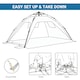 image 8 of Outsunny 2 Man Pop-up Beach Tent Sun Shade Shelter Hut w/ Windows Door Blue