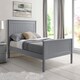 image 1 of 4ft6 Double Grey,wood,wooden high foot end,solid panel bed frame.Shaker style