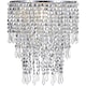 image 2 of CGC LIZA Large Crystal & Chrome Ceiling Pendant Shade | Silver | Silver | Large