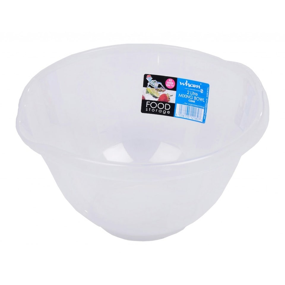 image 1 of Wham Plastic Mixing Bowl - Clear - 2L