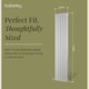 image 5 of Aspire Vertical Double Panel Radiator 1800mm x 383mm - Gloss White | White | Gloss White | 1