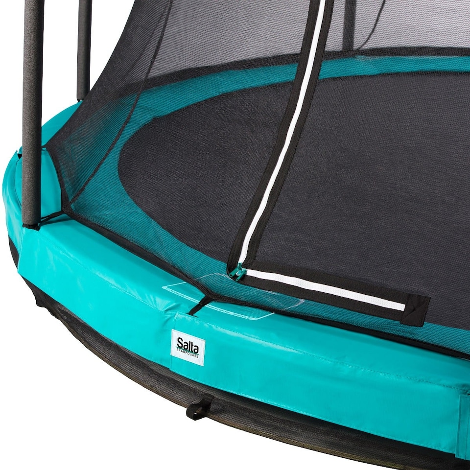 image 1 of 10ft Salta Green Comfort Edition InGround Round Trampoline with Enclosure