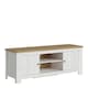 image 1 of Celesto 2 Door TV Unit in White and Oak (154cm)