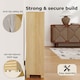 image 7 of Levede Bathroom Storage Cabinet Handleless Wood Floor Shelf Unit Cupboard
