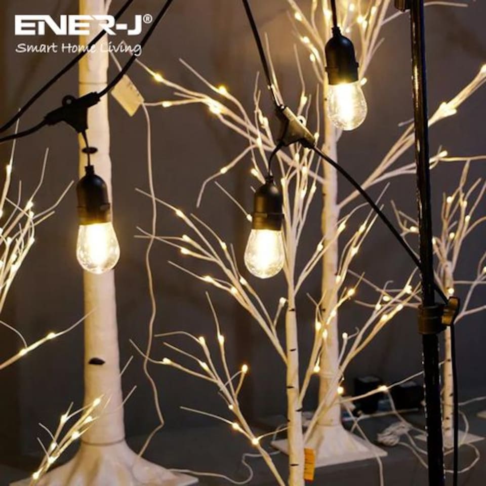 image 1 of Ener-J Spare LED Filament Bulbs for T471 String Light Kit 1W S14 Clear Pack of 5