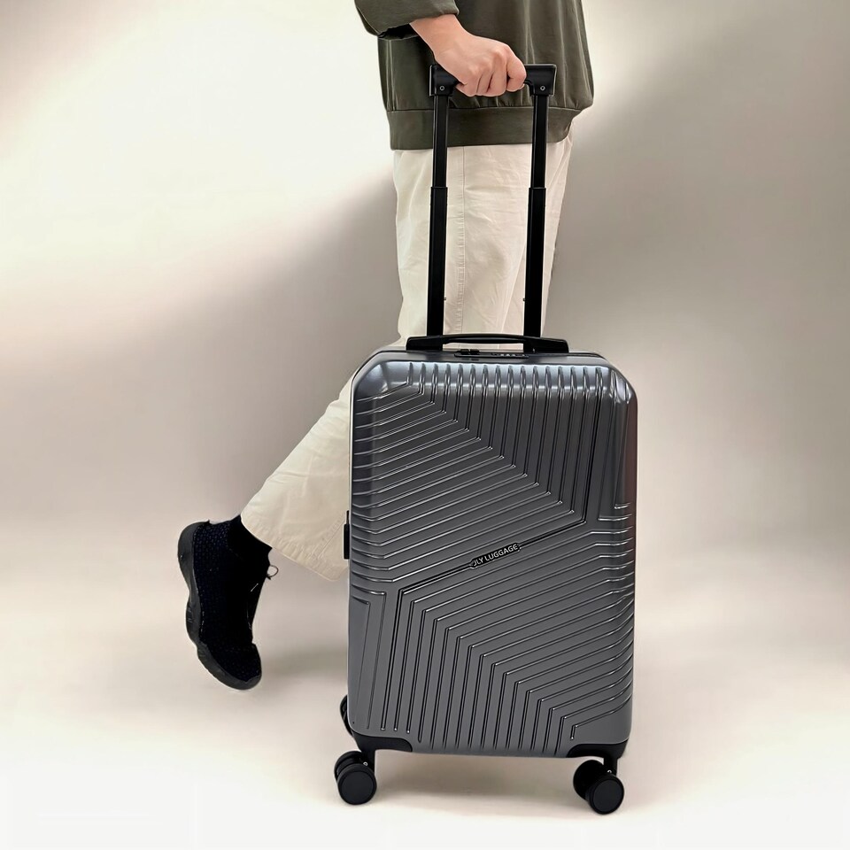 image 1 of Cabin Suitcase Small 20’ Inch Hard Shell Hand Luggage - Lightweight, Durable with Built-in Cupholder, TSA Lock, Dual Spinner Wheels
