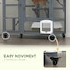 image 4 of PawHut Indoor Catio Cat House on Wheels with Platforms, Hammock