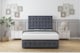 image 1 of Sloomy Berlin Steel Plush Divan Bed With Mattress No Drawers With 26" Strutted Headboard & 12" Matching Footboard 3' Single | Grey | Steel | Single | 1