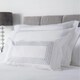 image 1 of Belledorm Honeycomb Filled Boudoir Cushion - White/Grey - One Size