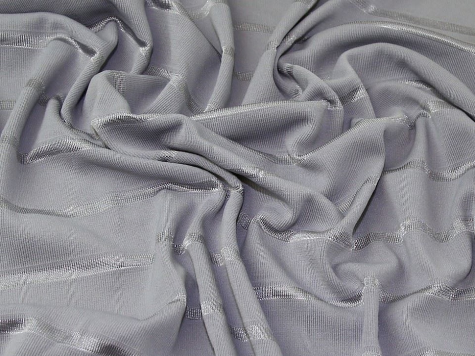 Grey Satin ITY Silky Stretch Knit Fabric for Dressmaking, 128cm / 50" Wide - per metre