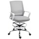 image 1 of HOMCOM Draughtsman Chair, Mesh Ergonomic Drafting Chair, Grey 