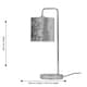 image 9 of First Choice Lighting Set of 2 Chrome Arched Table Lamps with Grey Crushed Velvet Shades Chrome | Grey