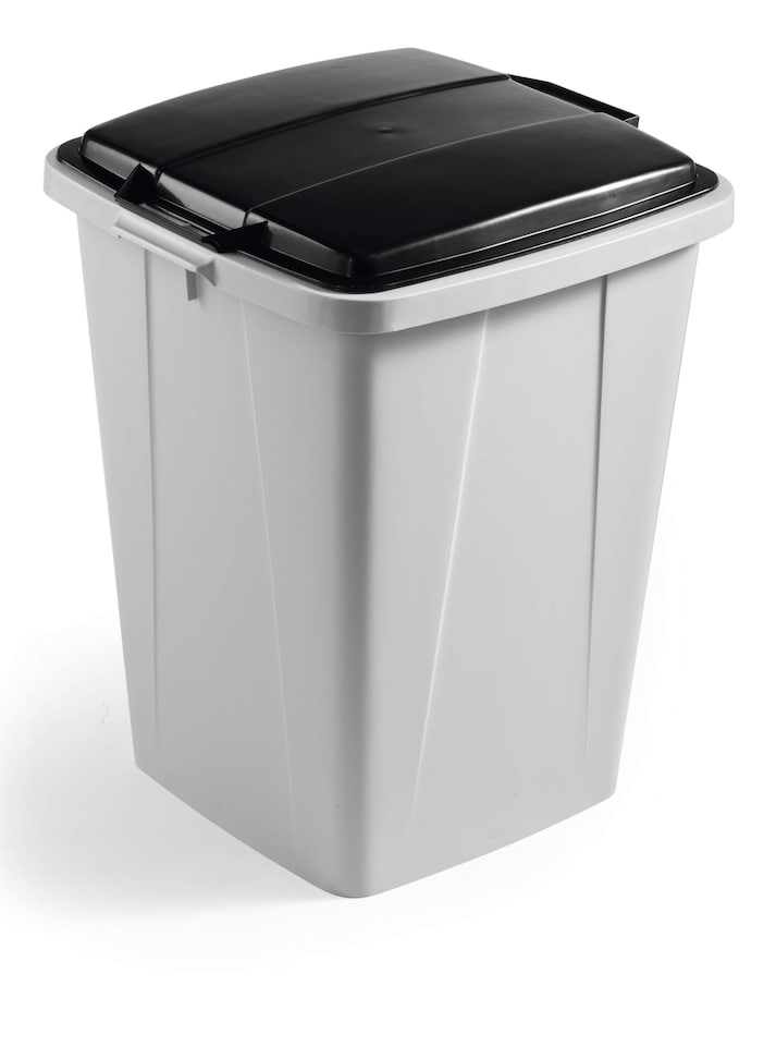 image 1 of Durable 90L Waste Bin Grey | Square Recycling Bin | Food Bin | DURABIN | Grey