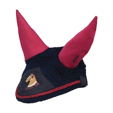 Little Rider Horse Fly Veil - Navy/Burgundy - Small Pony