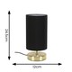 image 3 of ValueLights Pair Francis Gold Touch Table Lamps Black Shades