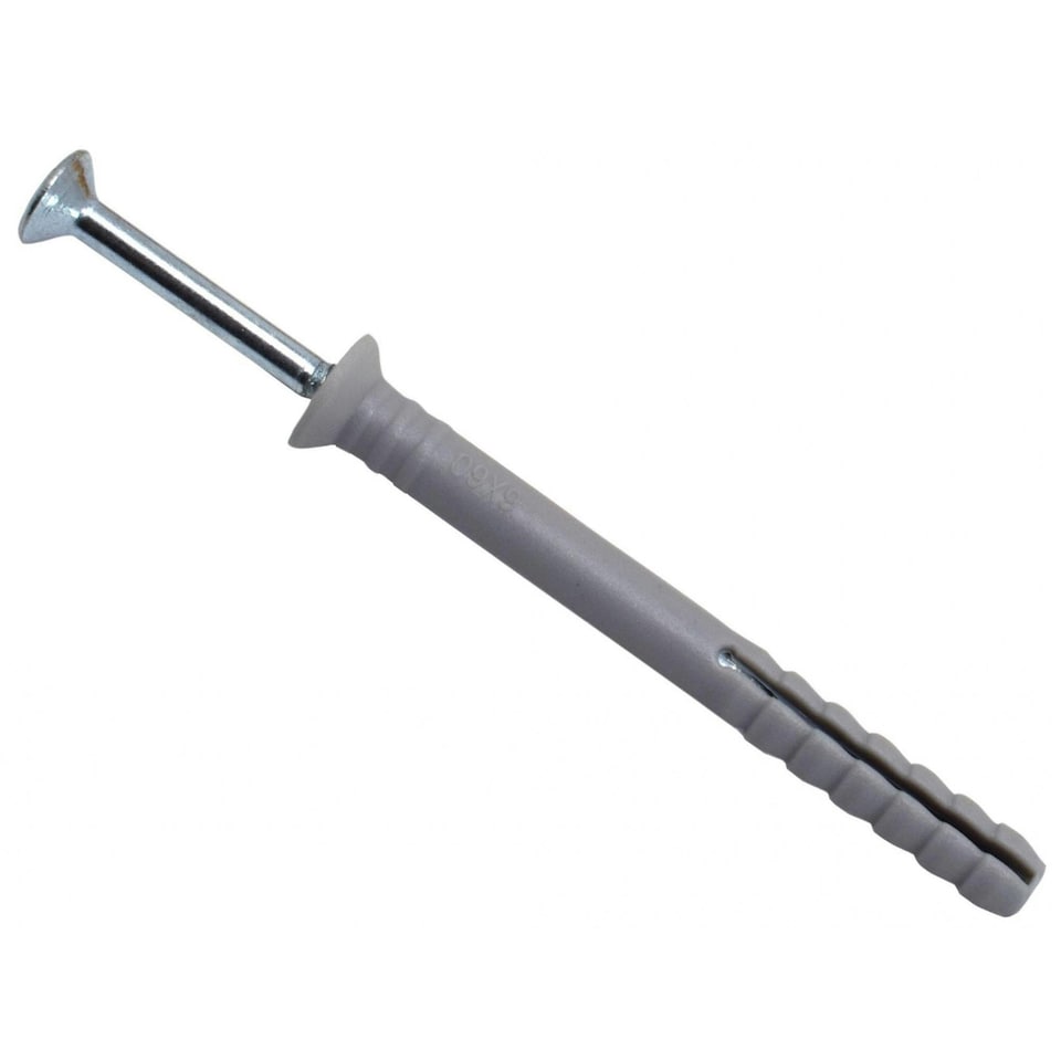 Masonmate Nylon Hammer-in Fixing - Multi Colour - 6 x 60mm (100)