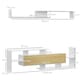 image 5 of HOMCOM TV Cabinet Unit w/ Wall-Mounted Shelf, Open Shelves White and Natural | White