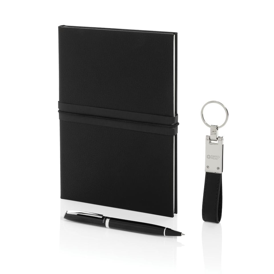 image 1 of Swiss Peak Logo Business Gift Set | Black | Black | One Size | 1