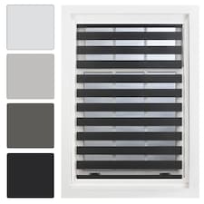 FURNISHED Day and Night Roller Blinds Zebra Window Shades Made to Measure (W)240cm x (L)165cm | Black | Black | (W) 240cm x (L) 165cm