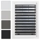 image 1 of FURNISHED Day and Night Roller Blinds Zebra Window Shades Made to Measure (W)240cm x (L)165cm | Black | Black | (W) 240cm x (L) 165cm