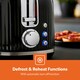 image 4 of GEEPAS 2 Slice Toaster |1000W Black Fluted | Black