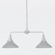 image 3 of First Choice Lighting Set of 2 Maxwell Flint Grey Chrome 2 Light Bar Ceiling Pendant Lights Grey | Grey